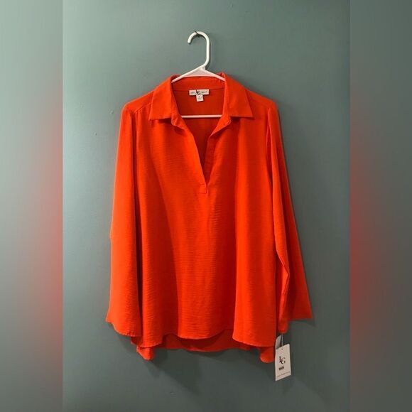 NWT … LENA GABRIELLE “Size: L” Carrot Blouse / Top - Picture 4 of 8